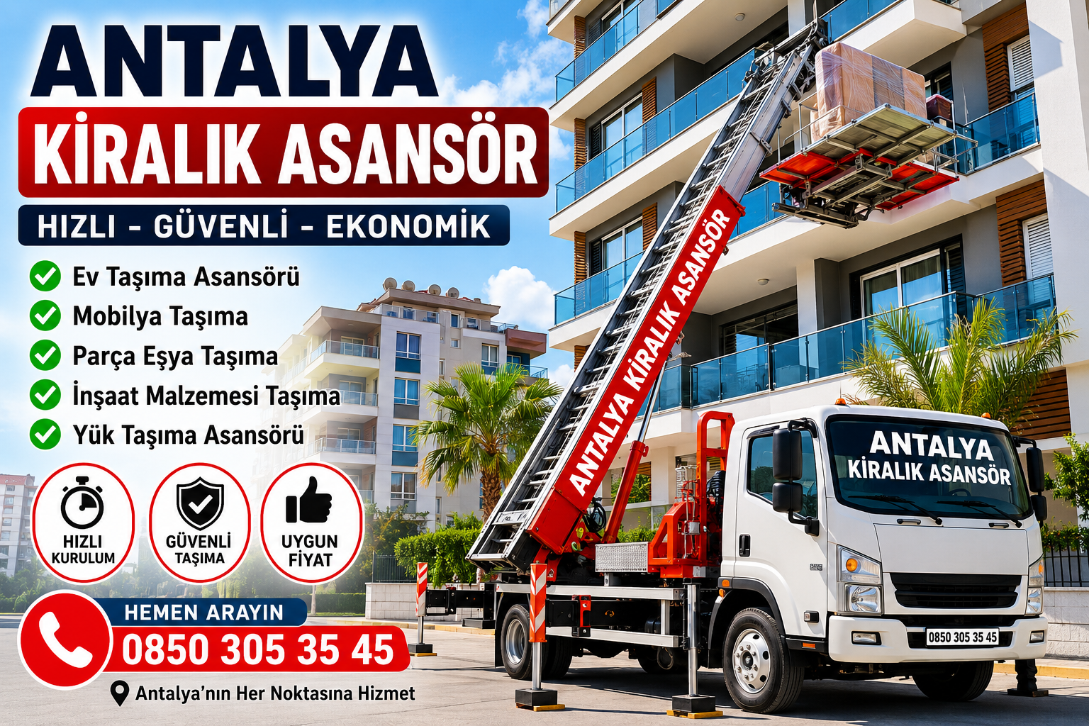 Antalya Kiralık Asansör Fiyatları