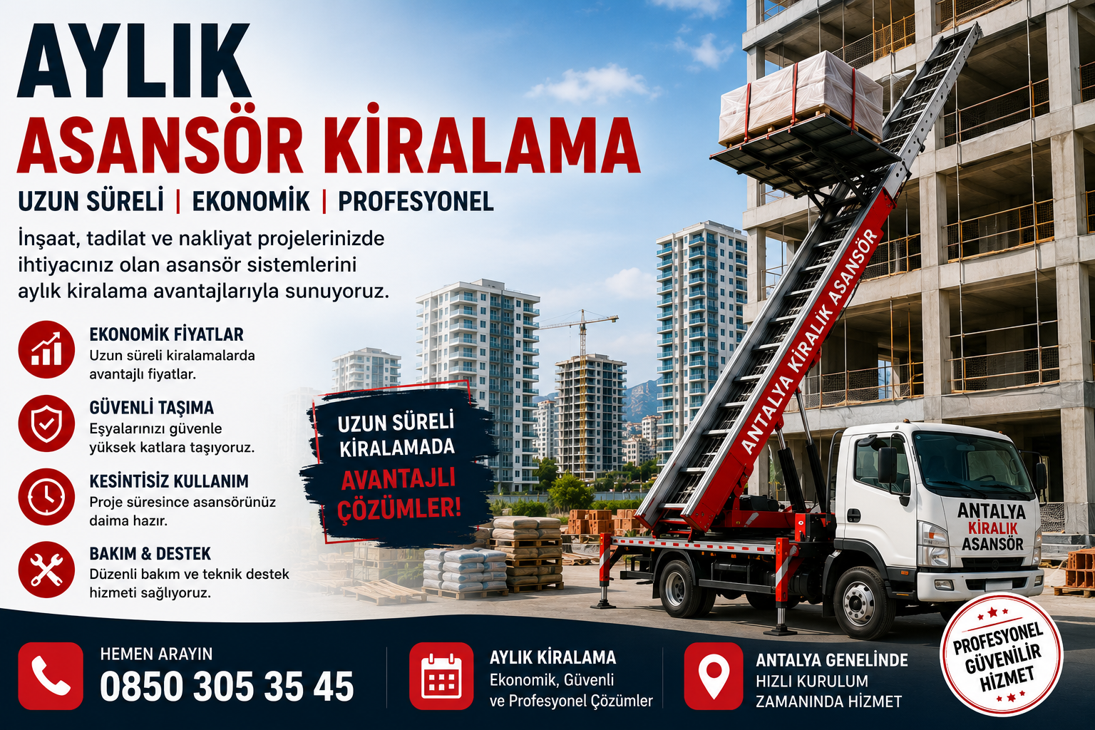 Aylık Asansör Kiralama